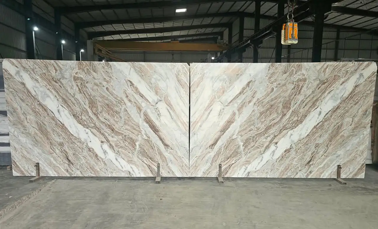 Fantasy Brown Marble Bookmatching