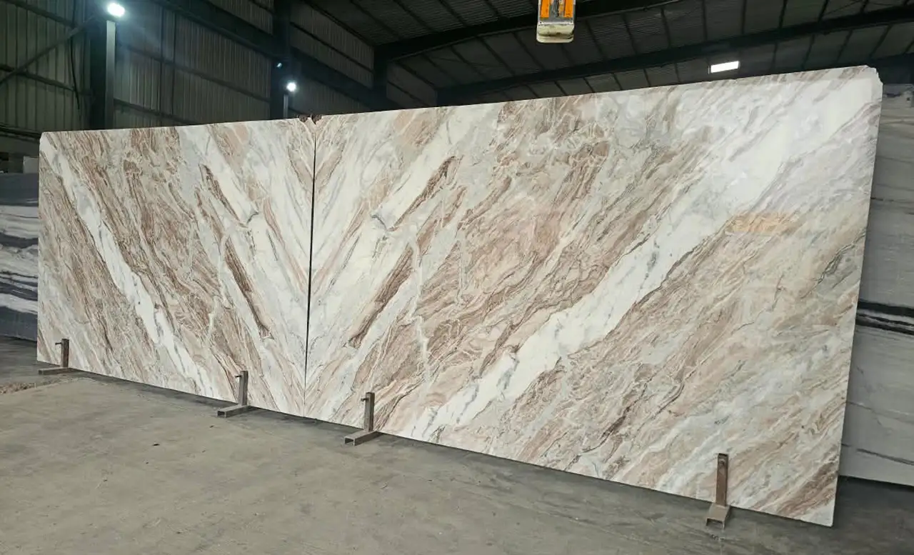 Fantasy Brown Marble Bookmatching