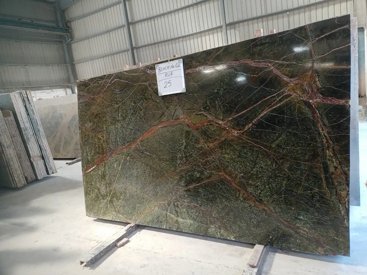 Rainforest Green Marble Gangsaw Slab