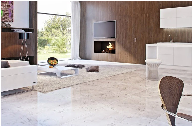 Tile marble and wood