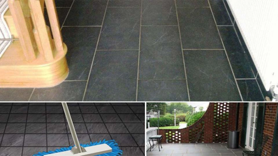 Cleaning the Slate Floor