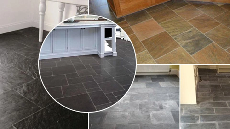 restoring the slate tile-flooring