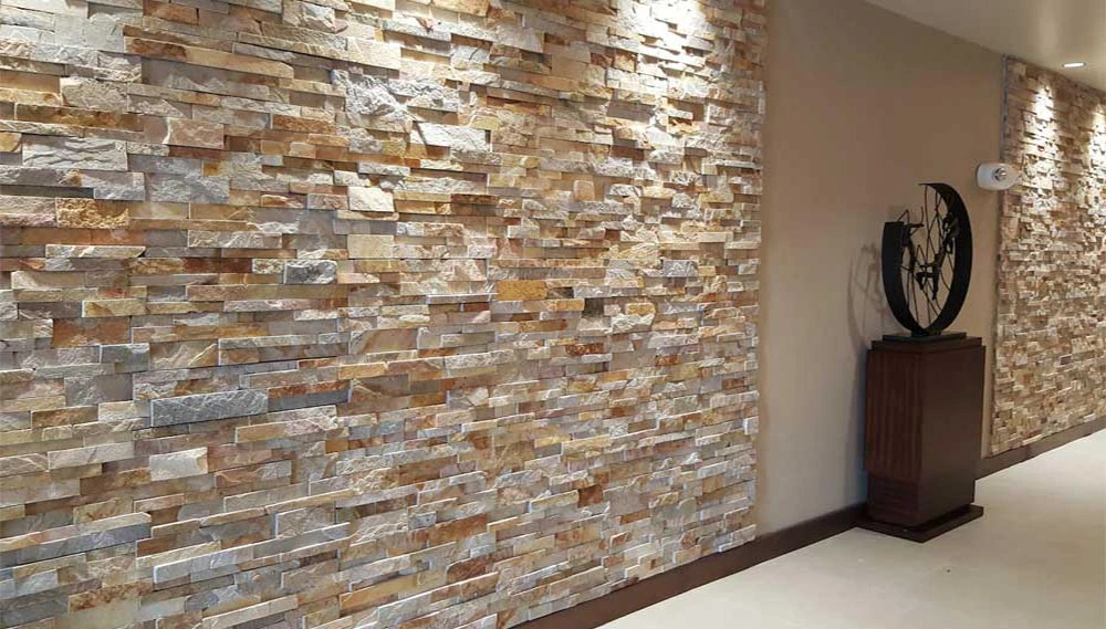 Gear up for an avant-garde styled living room with natural stones