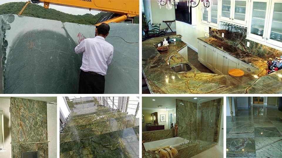 Indian Rainforest Green Marble for Global Importers
