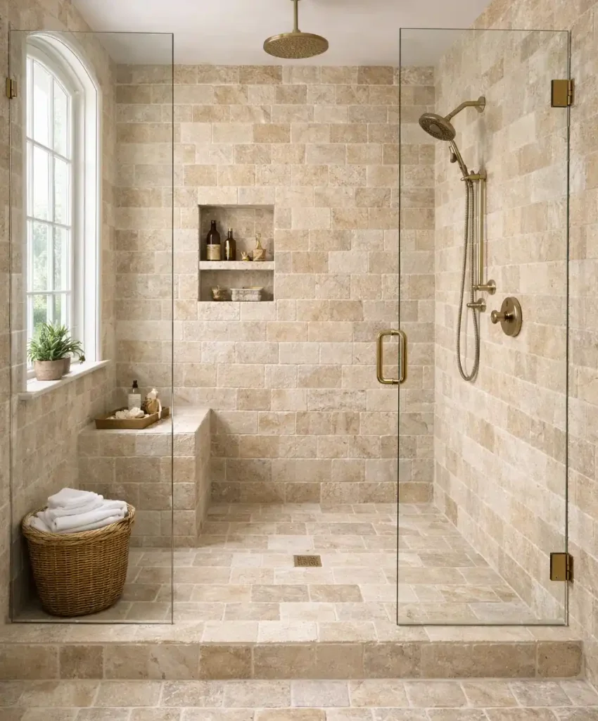 Natural Stone In Bathroom