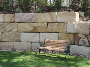 Sandstone big blocks wall