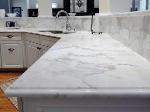White marble countertops