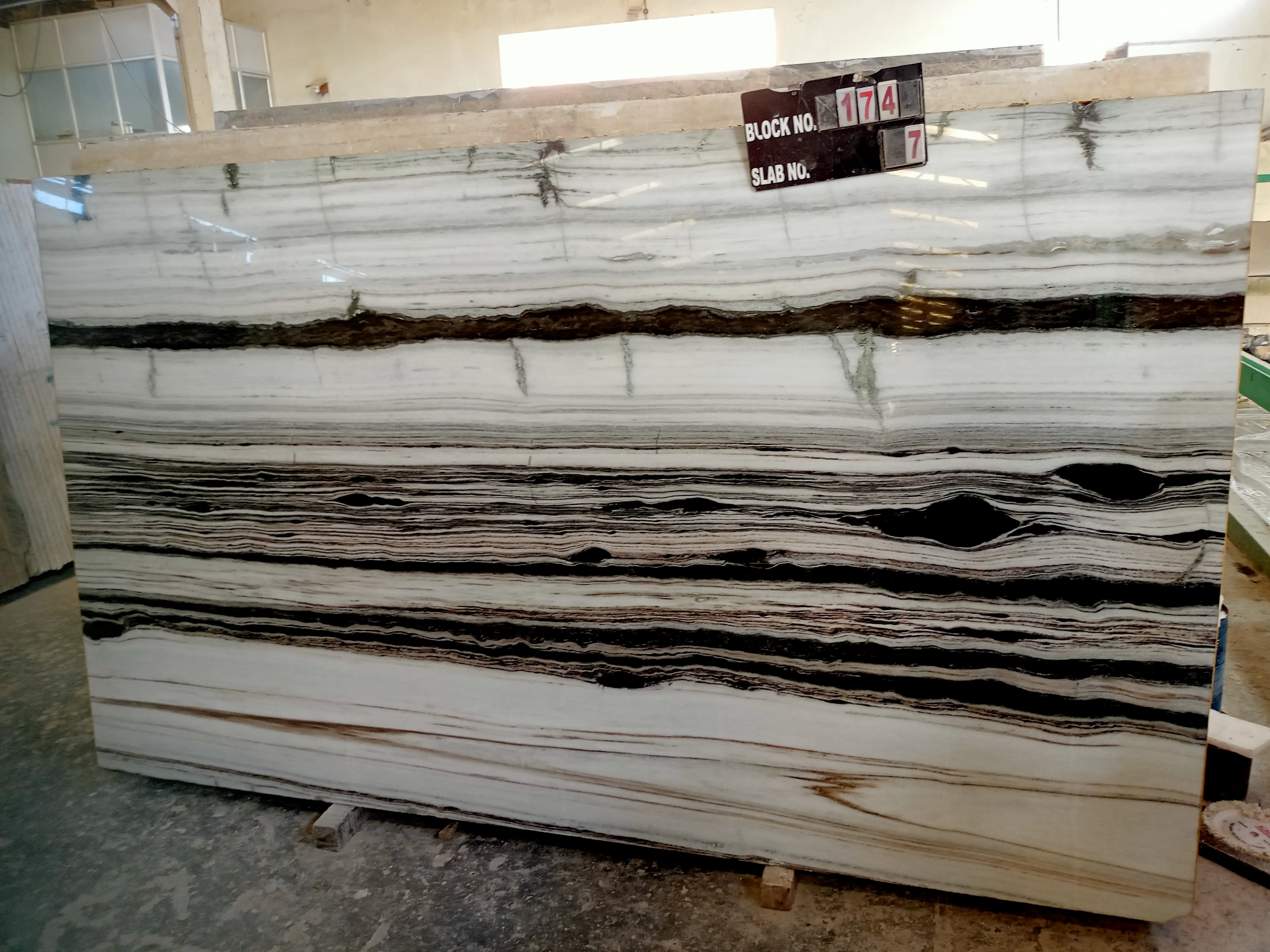 Panda White Marble Gangsaw Slab