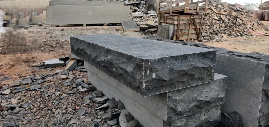 Basalt Steps Flamed Top Sawn Bottom Hand Cut Edges