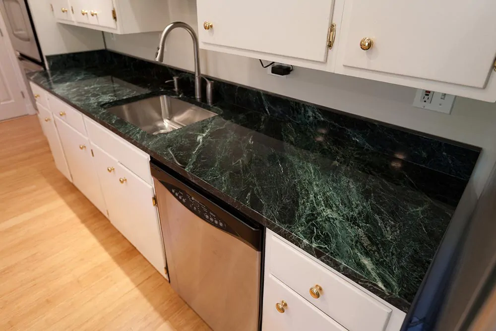 Green Marble Kitchen Countertop