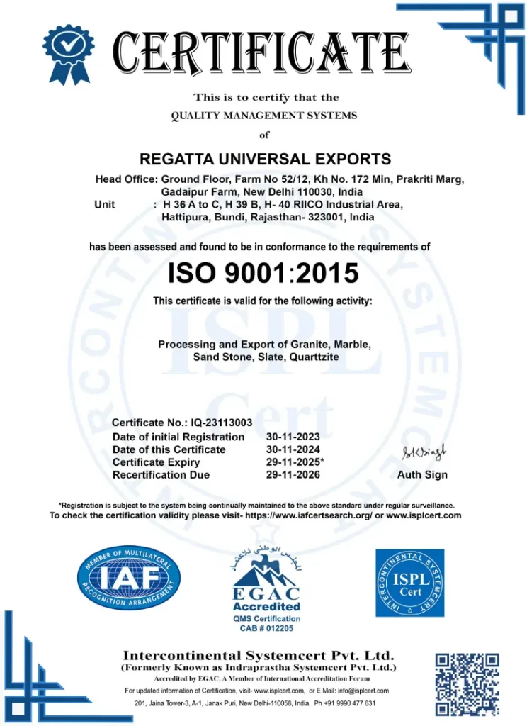 ISO 9001 2015 Certificate