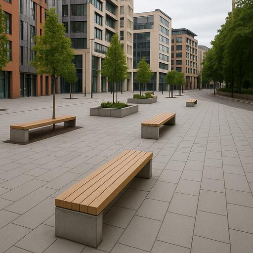 Urban hardscaping in public spaces in the UK
