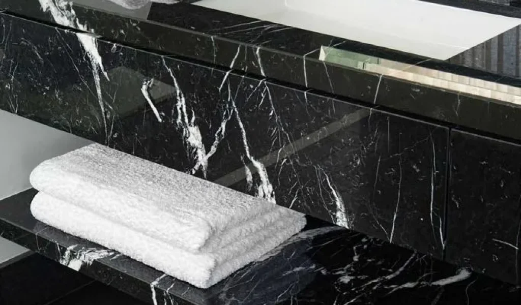 black marble bathroom